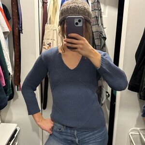 Armani Exchange Navy V-Neck Sweater